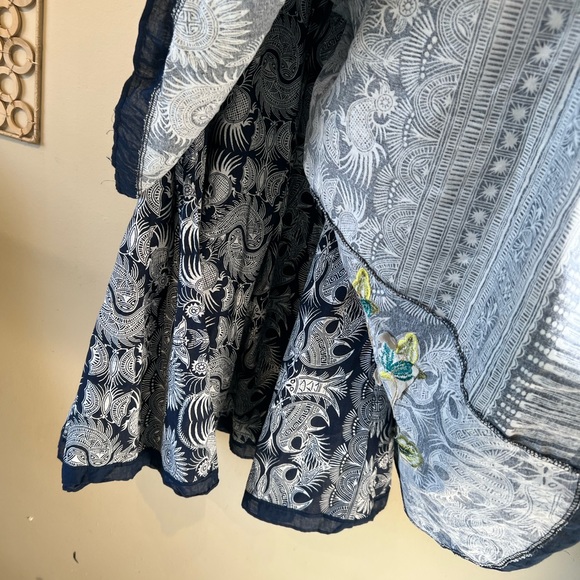 Vintage style flare small side embroidered high waisted skirt… - Picture 4 of 8